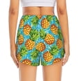 thumbnail image 2 of Lsque Pineapple Printed Women's Running Shorts with Liner Pockets,Elastic Quick Dry Workout Athletic Gym Yoga Shorts,Womens High Waist Shorts-XX-Large, 2 of 9
