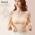 thumbnail image 2 of Women Lingerie Strapless Front Buckle Lift Bra, Anti-Slip Invisible Push Up Bandeau Bra - Skin color, 2 of 6