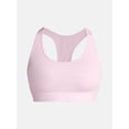 thumbnail image 3 of No Boundaries Cotton Stretch Ribbed Racerback Bralette, Women's XS-3XL, 3 of 3