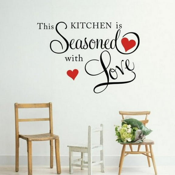 Decalgeek This Kitchen is Seasoned with Love Wall Quote Sticker