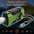 thumbnail image 4 of Radio Meteorológica de Emergencia con Manivela, Portátil, Carga Solar, Linterna LED AM/FM/, Alerta SOS, 5000 MAh, 4 of 5