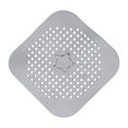 thumbnail image 2 of Square Drain Cover for Shower Drain Hair Catcher Flat Silicone Plug for Bathroom and Kitchen Filter Shower Drain Flat Strainer Stopper/Floor Drain Gray, 2 of 9