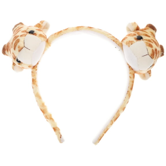 SOPOTUTU Brown Headband with Animal Head Shape Accessories for Events 1Pack