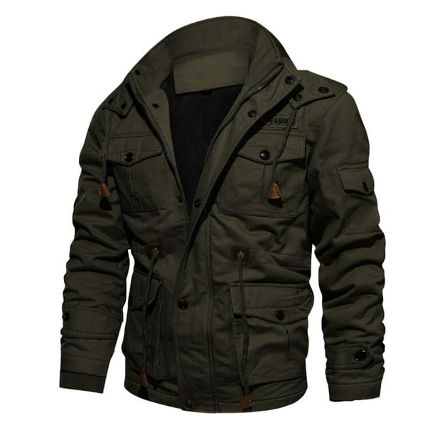 HGWXX7 Mens Tops Coats Men's Winter Hooded Jacket Large Size Outwear ...