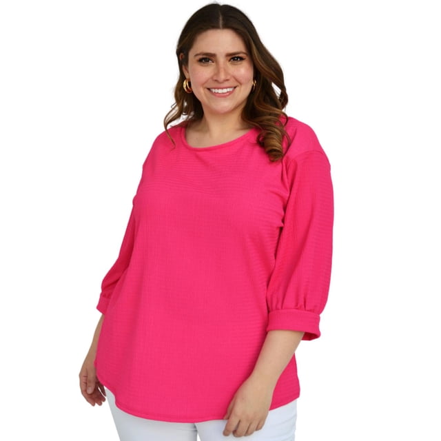 Blusa casual Roman Fashion/Tallas Extras, 1814 (Fiusha) fucsia 40 Roman Fashion BL-GR-1814-FIUSHA