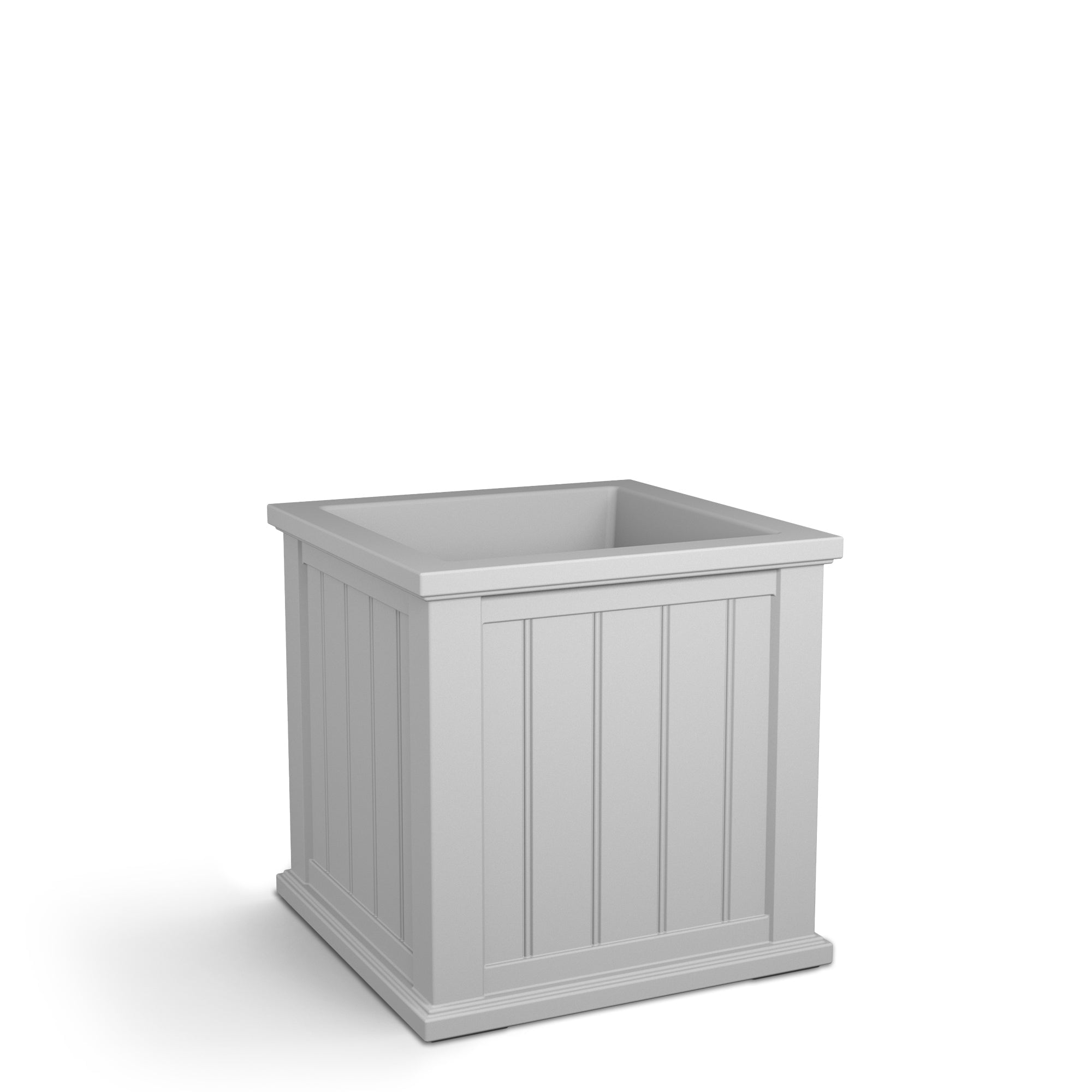 Cape Cod 20" x 20" x 20" Square White Self-Watering Plastic Planter