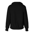 thumbnail image 6 of Sale YUGYXL Winter Clothes for Women Trendy Lapel Fuzzy Fleece Sweatshirt Faux Shearling Zipper Warm Sherpa Pullover Outwear With Pockets Black,L, 6 of 6