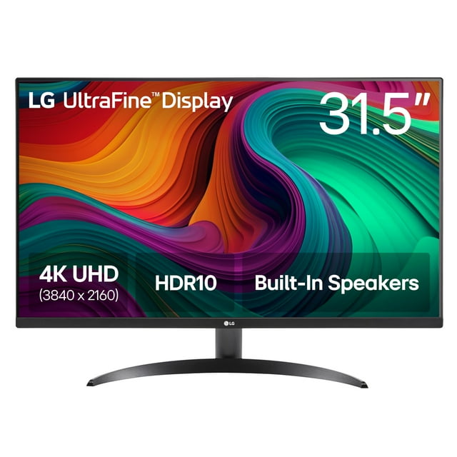 LG 32UR500K-B Ultrafino 32" 4K UHD (3840 x 2160) Monitor de computadora HDR10 Altavoz integrado x2 Control en visualización Modo lector parpadeo seguro Diseño sin bordes HDMIx2 DisplayPort Negro