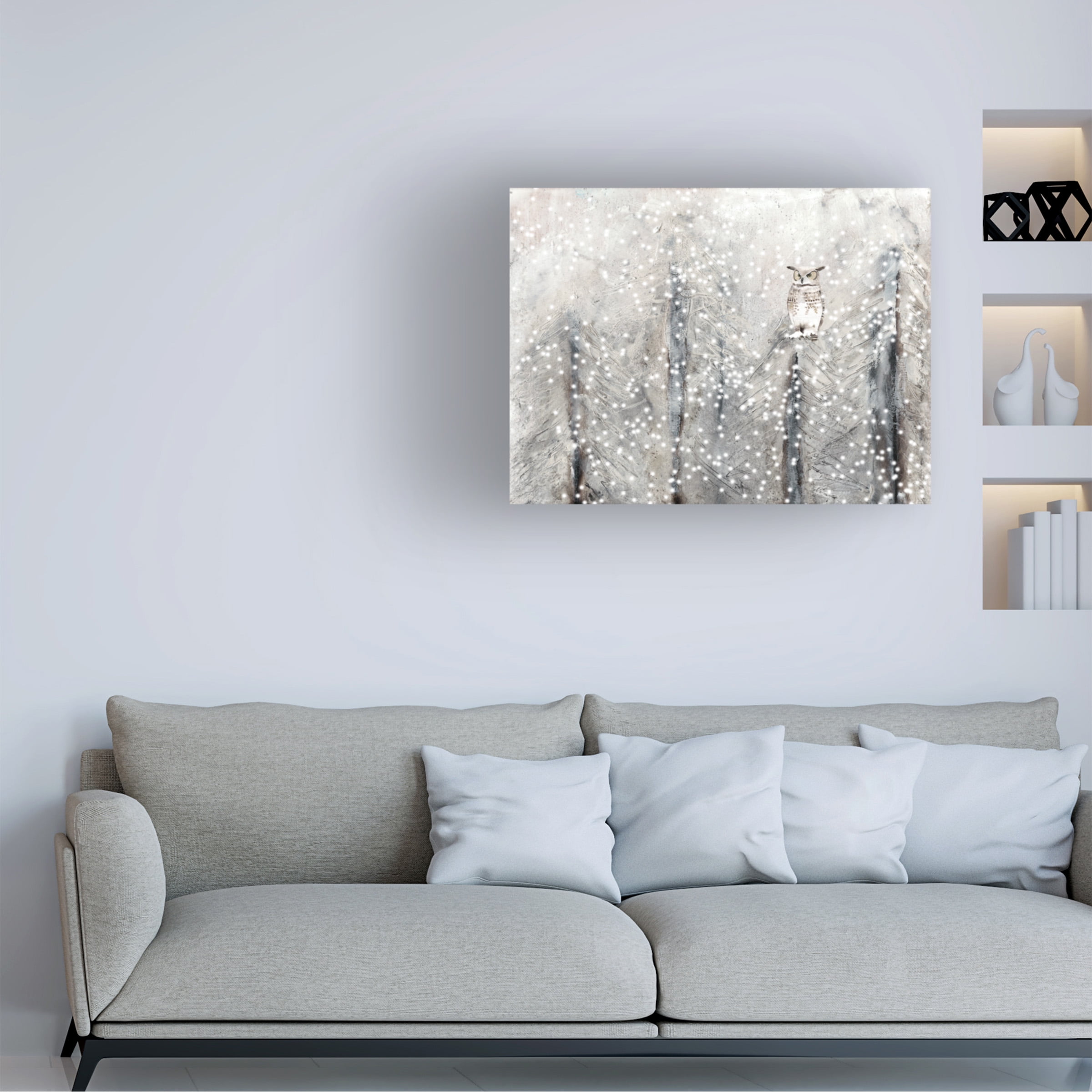 Alicia Ludwig 'Snowy Habitat I' Canvas Art