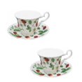 thumbnail image 1 of Tasse à Thé et Soucoupe (230 ml) Ensemble de 2 - Fraise Alpine, 1 of 2