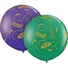 PMU Premium Latex Balloons - Jumbo Size Balloons for Birthdays, Wedding Parties, Baby Shower, Indoor & Outdoor Party Events & Decoration Supplies - Made in USA, 36 Inch Mardi Gras, Pkg/2