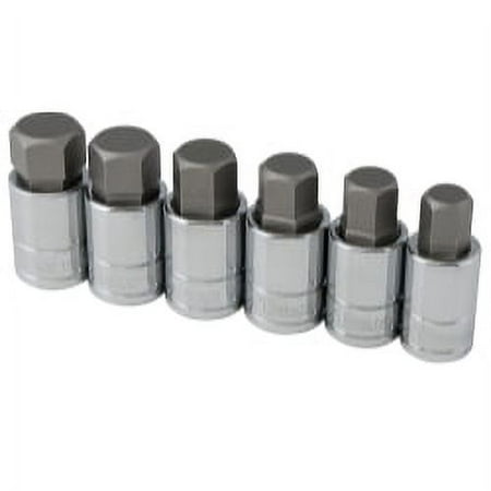 UPC: 0802090161568 | 6PC SAE LARGE HEX BIT SOCKET SET