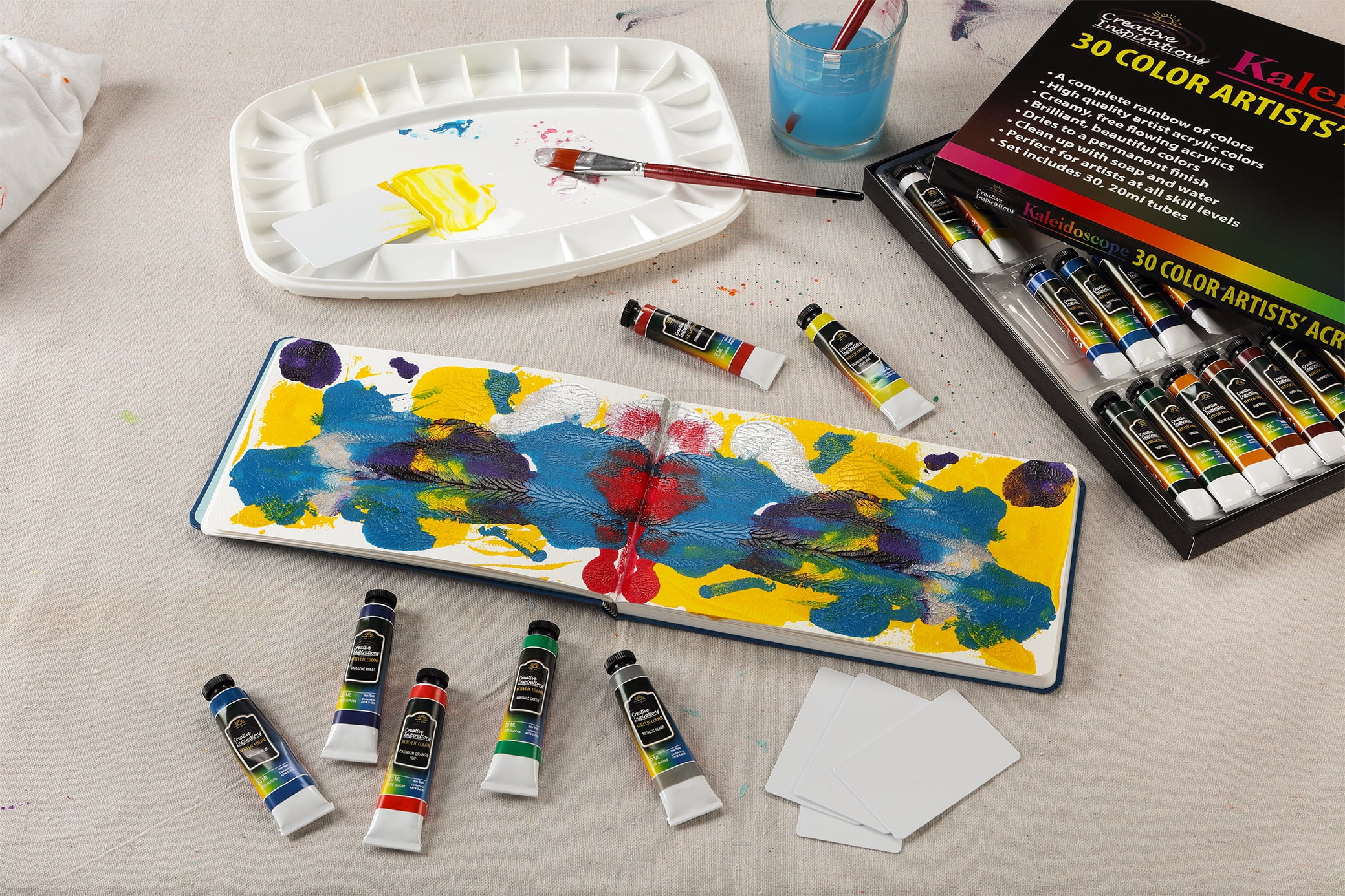 SMOOSH Acrylic Paint Set of 30 Colors, 20ml Tubes, Rich Pigments, Vibrant, Non Toxic for Creating Art at Home School Project Fun Activity For All Ages Art Therapy - Acrylic