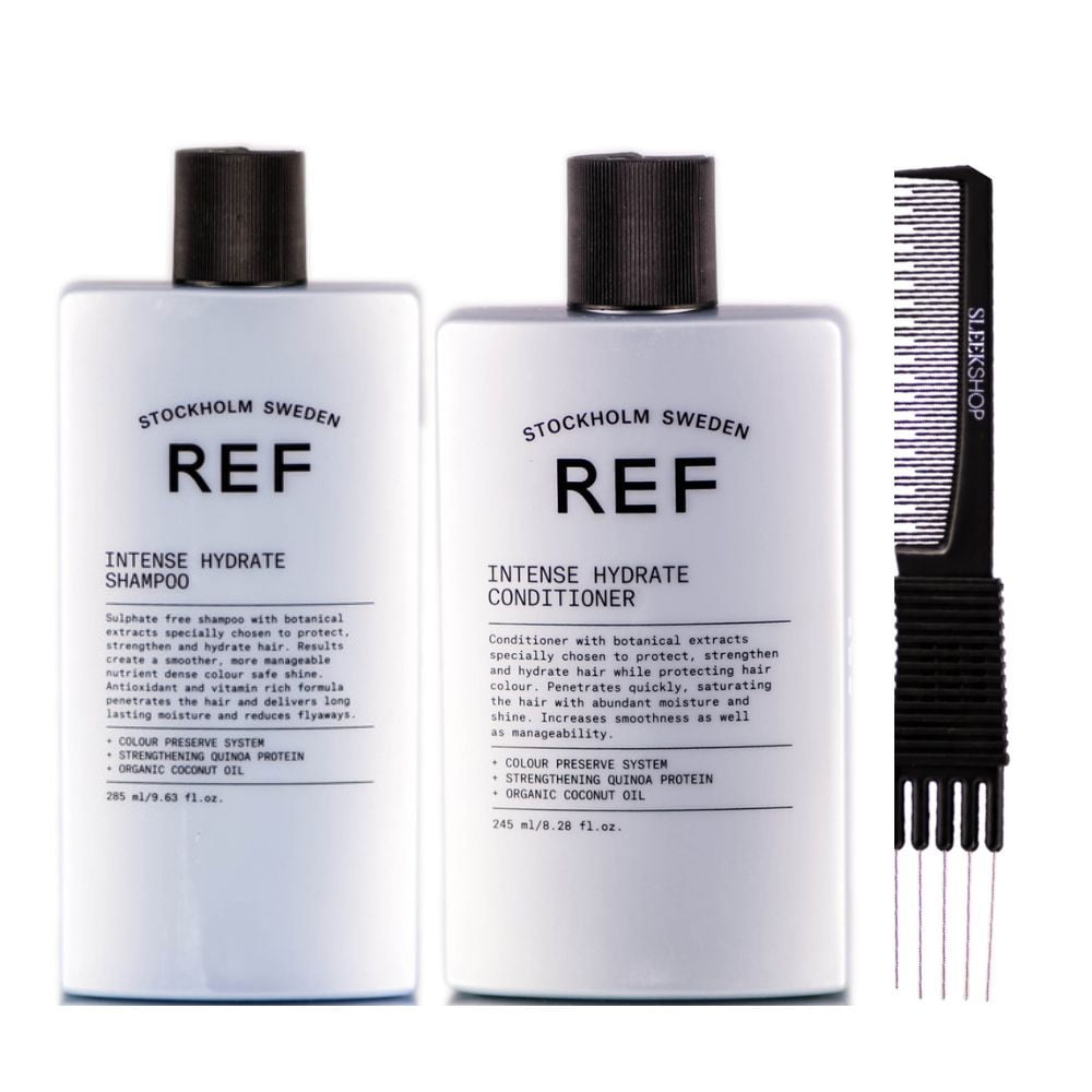 Reference of Sweden REF INTENSE HYDRATE Shampoo (9.63 oz) Conditioner (8.28 oz) bundles with Teasing Comb - Walmart.com