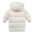 thumbnail image 4 of Futezty Girls Puffer Jacket Padded Solid Color Down Jacket Long Sleeve Hooded Heavy Coat, 4 of 4