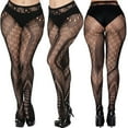 thumbnail image 2 of HBFAGFB Bas Résille pour Femmes Culottes Taille Haute Longues en Soie, 2 of 4