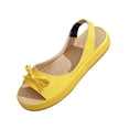 thumbnail image 2 of Samdudou Flatform Sandals for Women Open Toe Slingback Wedge Shoes Classic Simple Bowknot Detail Slip On Casual Summer Everyday Walking Vacation Lightweight Mules, 2 of 9
