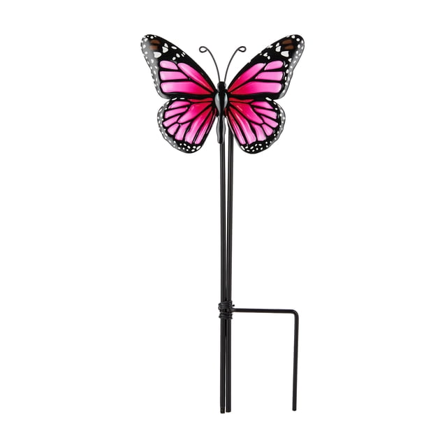 Mainstays Pink Butterfly Garden Stake