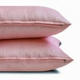 thumbnail image 4 of The HomeCentric Luxury Lumbar Pillow Cover Light Pink Pack Of 2, 20"x54" (50x135 cm) Art Silk Plain & Solid Oblong Pillow Cover, Solid Modern Style - Light Pink Luxury, 4 of 5