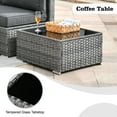 thumbnail image 6 of XIZZI 9 Pieces Outdoor Furniture Sectional Sofa Patio Set with Swivel Rocking Chair and Fire Pit Table,Black, 6 of 11