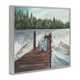 thumbnail image 4 of Stupell Industries Canoes at Lake Dock Landscape Painting Gray Framed Art Print Wall Art, 14 x 11, 4 of 10