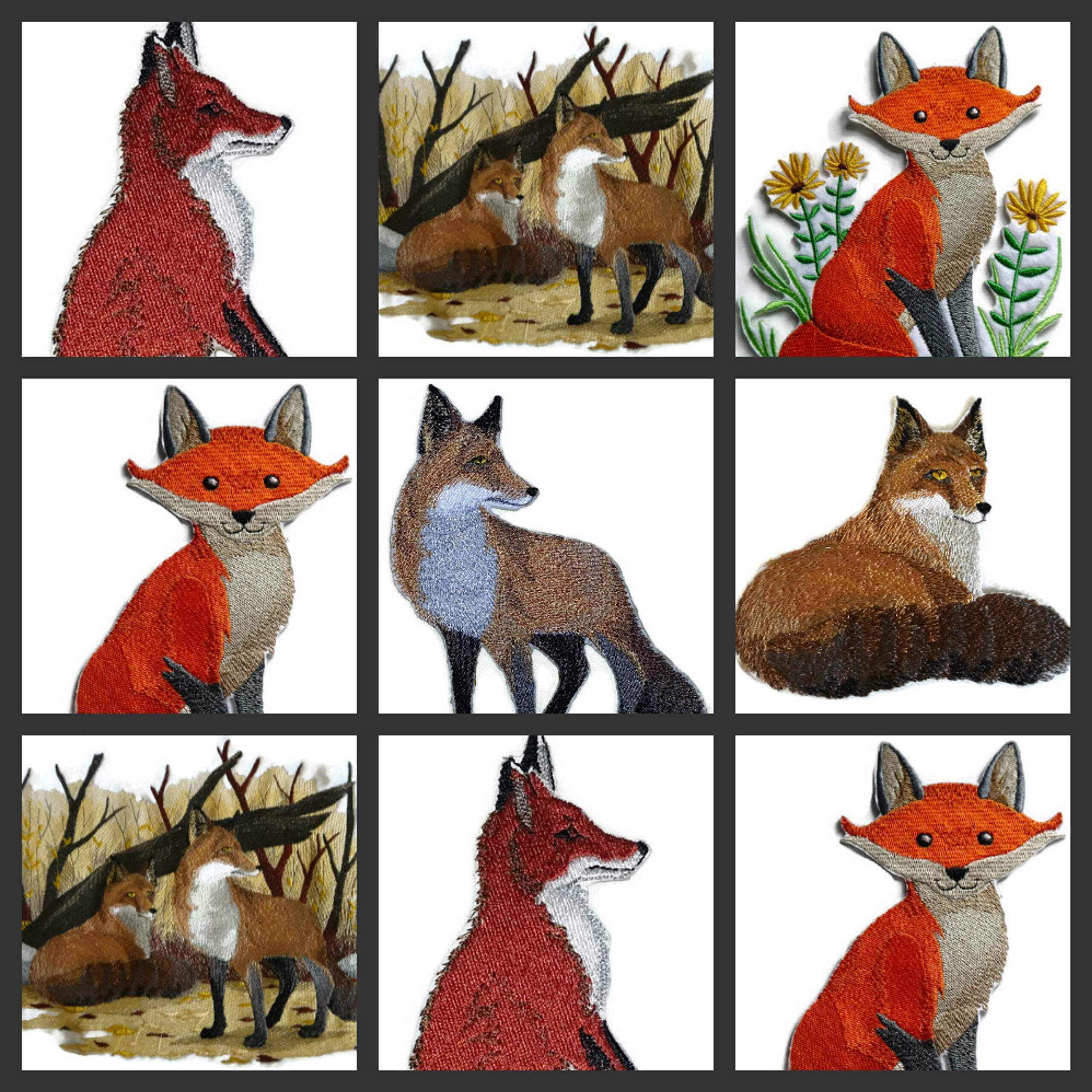 Beyond Vision Custom Arctic Fox Embroidered Iron on/Sew Patch [5.8w X4.8]