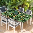 thumbnail image 2 of St. Patrick's Day Table Cloths for 6 Foot Rectangle Tables, Spring Shamrocks Green Love Hats Plants Black Patio Waterproof Elastic Fitted Tablecloths, Washable Rectangular Table Cover for Camping, 2 of 8