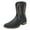 Black, variant on Leozcaa Cowboy Boots for Men Mid Calf Boots Western Classic Embroidered Square Toe Ankle Short Boots