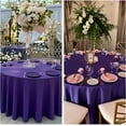 thumbnail image 4 of 8 Pack Purple Round Tablecloth 90 Inch Round Table Cloth, Wrinkle Resistant and Washable Tablecloth Polyester Fabric Table Cloth Round Cover for Dining Wedding Banquet Party, 4 of 11