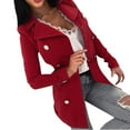 thumbnail image 2 of Women's Plus Size Winter Long Sleeve Button Front Casual Coat Long Length Outerwear, 2 of 9