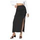 thumbnail image 1 of Gibobby faldas para niña Stretch Maxi Sólido Hip Hip falda de cintura alta mujer falda Sexy Fashion falda(Negro, L), 1 of 5