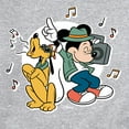 thumbnail image 3 of Disney - Mickey & Friends - Pluto Sings while Mickey Dances - Men's Crew Neck Fleece Pullover, 3 of 5