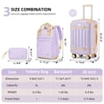 thumbnail image 4 of Juego de equipaje LARVENDER de 3 piezas con mochila ampliable de 20 pulgadas, 4 of 8