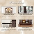 thumbnail image 6 of CKEASEAN Lighted Corner Curio Cabinet with Doors - Wooden Display Cabinet with Tempered Glass Shelves and Lights for Living Room, Dining Room, 6 of 9