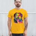 thumbnail image 3 of Tee Hunt Dean Russo Cute Neon Dog T-Shirt Adopt A Pet Colorful Pet Men's Tee, Yellow, Large, 3 of 5