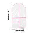 thumbnail image 3 of Isvgxsz Clearance 40" Garment Bags for Hanging Clothes, Clear Suit Bags for Closet Storage Clothing Storage, Garment Bags for Travel Covers for Coats, Jackets, Shirts and Sweater, 3 of 6