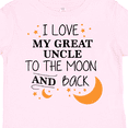 thumbnail image 4 of Inktastic I Love My Great Uncle To The Moon and Back Boys or Girls Toddler T-Shirt, 4 of 5