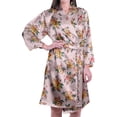 thumbnail image 6 of Moomaya Printed Womens Kimono Robes Short Satin Silk Bridal Robe Loungewear, 6 of 8
