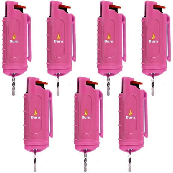 BURN Pepper Spray 1/2oz Pink 8 Pack