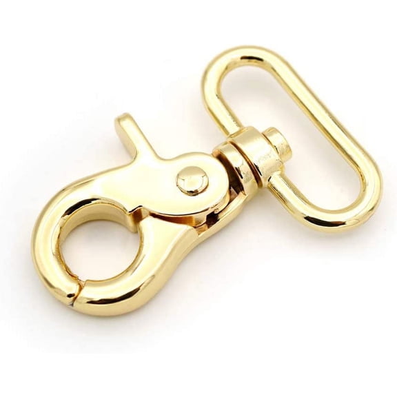 Trigger Snap Hook Metal Swivel Lobster Clasps Purse Bag Clips Quality Finish VTHO 2PCS (1 1/4 Inches, Gold)