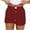 Wine, variant on Kovlvoll Shorts for Women Summer Casual Plaid Elastic Waist Bottom Wide Leg Loose Lightweight Short Pants