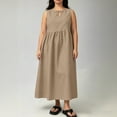 thumbnail image 6 of Elvqul Dresses for Women Elbow-Length Crewneck Womens Dresses Plus Size Plain Pullover Long Dresses Trendy, 6 of 8