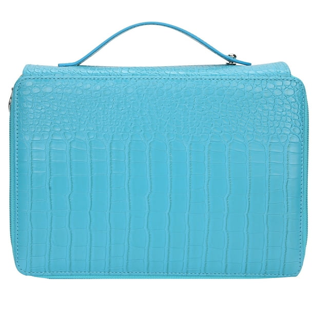 Estuche para bolígrafos de almacenamiento clasificado, estuche para bolígrafos con capa de gran capacidad, estuche para lápices con cremallera, almacenamiento de papelería de PU, eficiencia maximizada Jadeshay A