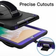 thumbnail image 6 of JETech Case for iPad 9.7-Inch (6th/5th Generation, 2018/2017 Model) with Built-in Screen Protector, Protective Shockproof Rugged Tablet Cover, 360° Rotating Hand Strap Stand (Purple), 6 of 8