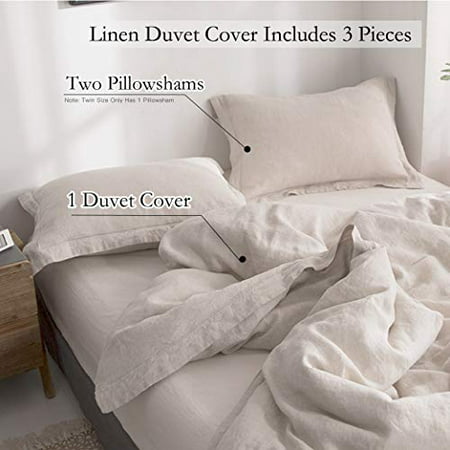 Washed Linen Duvet Cover With, 88 X Duvet Cover
