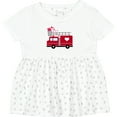 thumbnail image 3 of Inktastic Valentine's Day Red Firetruck with Pink Hearts Girls Baby Dress, 3 of 5
