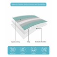 thumbnail image 5 of Quilts Queen Size, Aqua Grey White Stripe Soft Comforter Bedding Set for Bed, Rustic Modern Turquoise Striped Lightweight Quilted Bedspread with Pillow Cover(2 Pieces) for All Season, 90x96 Inch, 5 of 6