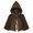 Brown, variant on Huchen Renaissance Medieval Hooded Cape Adult Polyester Cloak Halloween Party Victorian Capelet for Adults (Green)