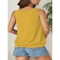 thumbnail image 3 of Womens V Neck Casual Tank Tops Fit Sleeveless Summer Tops Shirts Blouses, 3 of 5