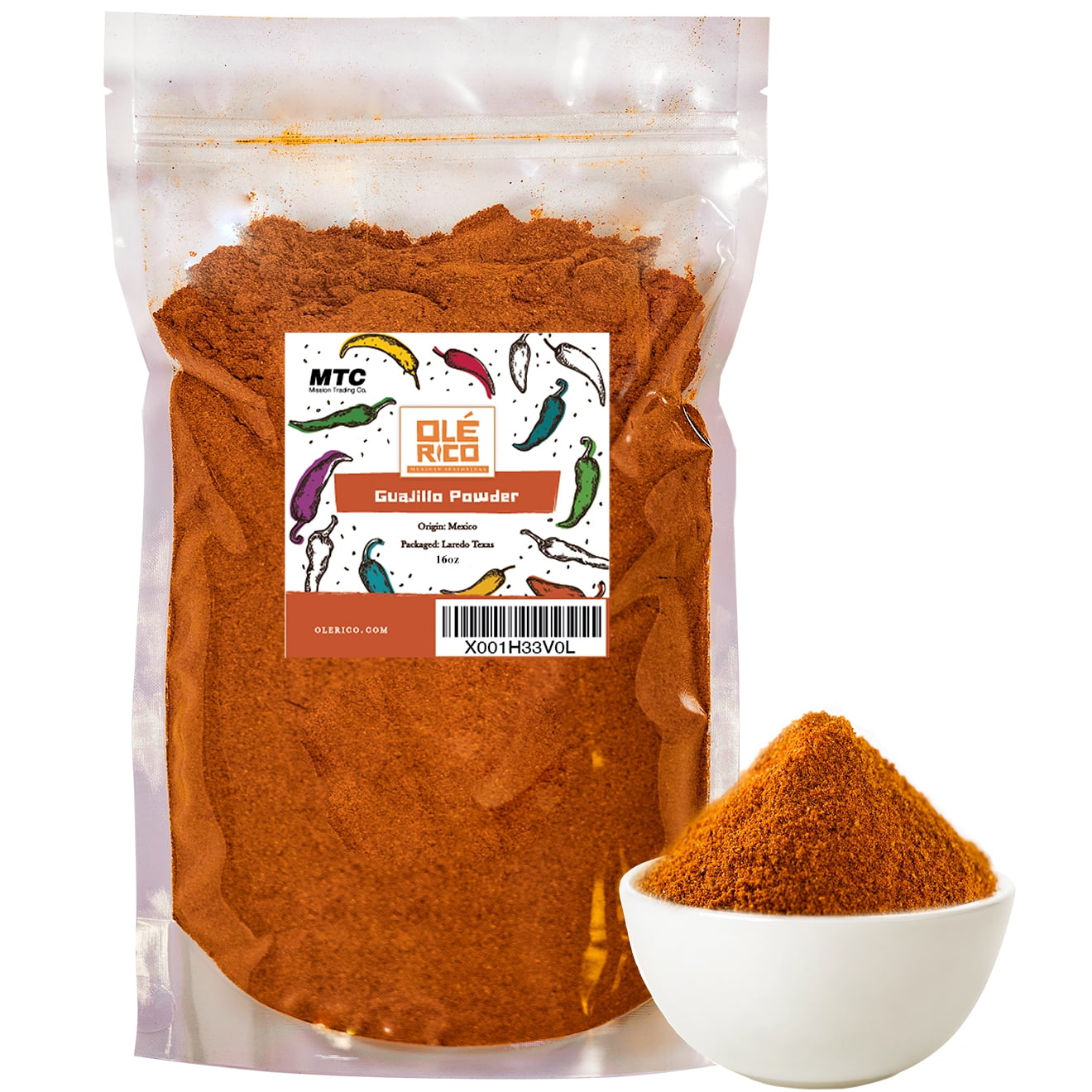 Guajillo Chile Powder 16 oz Bag